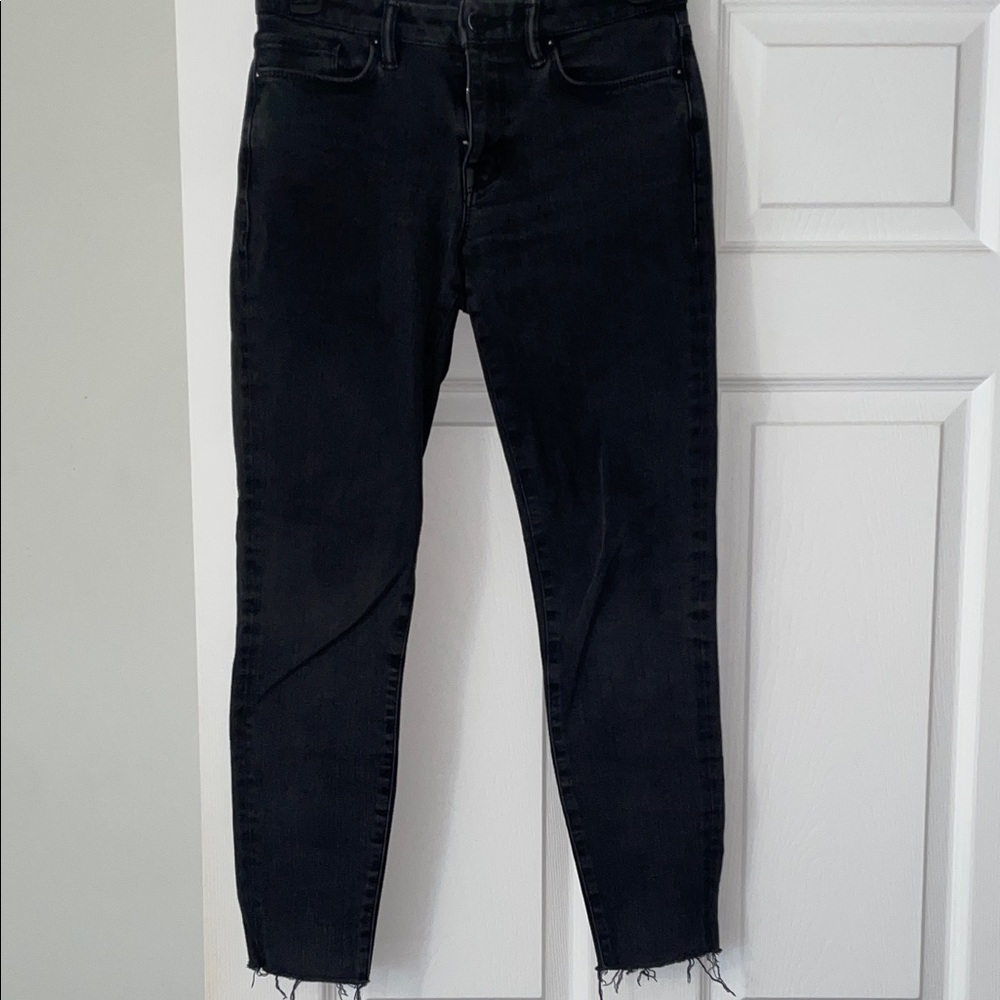 All Saints Black Cropped Ankle Jeans